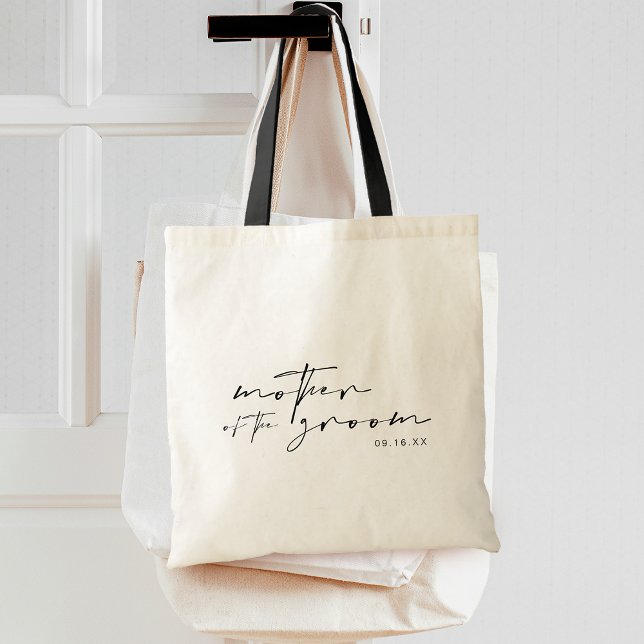 Chic Modern Calligraphy Mother of the Groom Tragetasche (Chic Modern Calligraphy Mother of the Groom Tote Bag)