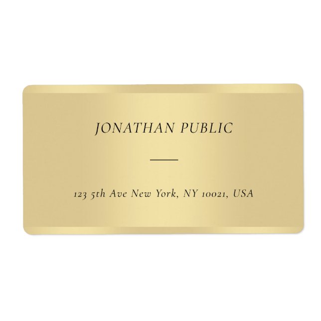 Chic Modern Cursive Schriftart Template Gold Shipp (Vorne)