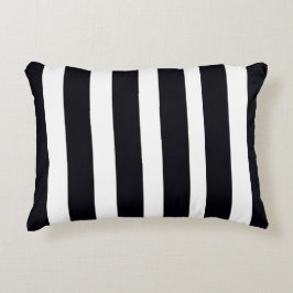 Chic Modern Elegante Klassische Schwarz-Weiß Strei Dekokissen