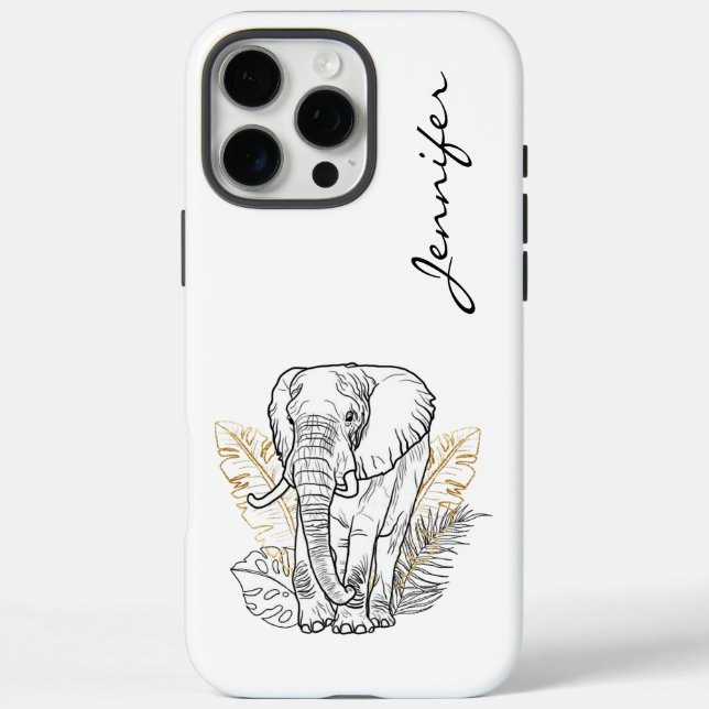 Chic Modern Elephant iPhone Case-Mate iPhone Hülle (Rückseite)