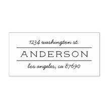 Chic Modern Family Name Script-Rücksendeadresse