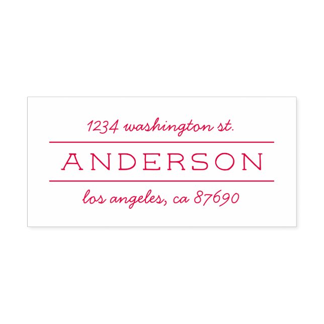 Chic Modern Family Name Script-Rücksendeadresse Permastempel (Design)