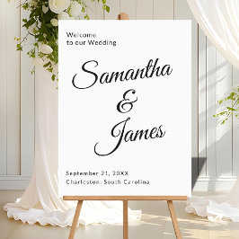 Chic Modern Font Welcome for Trendy Couples Acrylschild