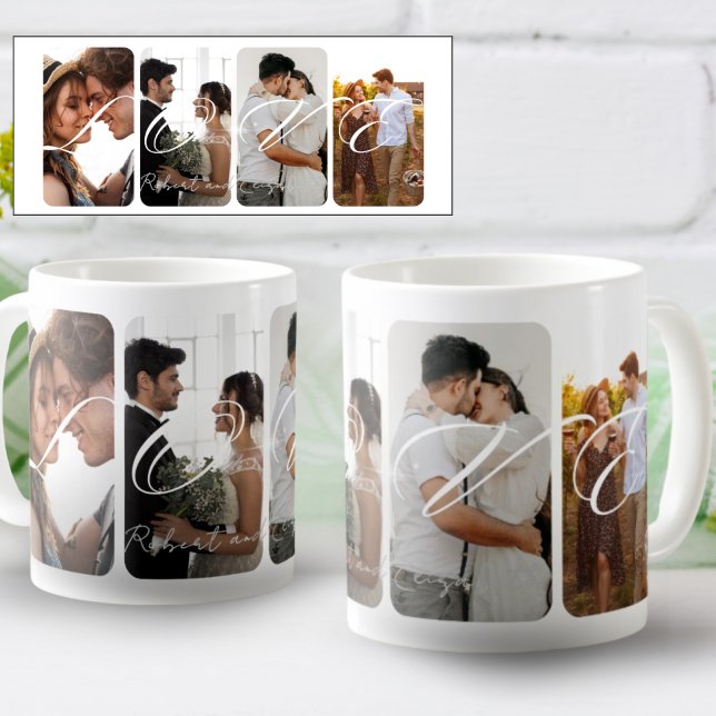 Chic Modern Foto Collage Keepake Kaffeetasse (Von Creator hochgeladen)