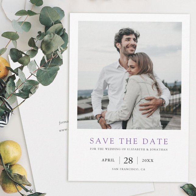 Chic Modern Foto Wedding Save the Date (Von Creator hochgeladen)