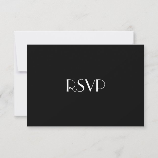 Chic & Modern Gay Tuxedo Wedding RSVP (Vorderseite)