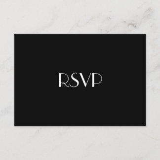 Chic & Modern Gay Tuxedo Wedding RSVP Karte