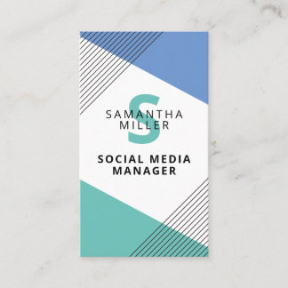 Chic Modern Geometric, Social Media Manager Visitenkarte