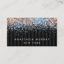 Chic Modern gestreift Schwarz und Grau Glitzer Lux