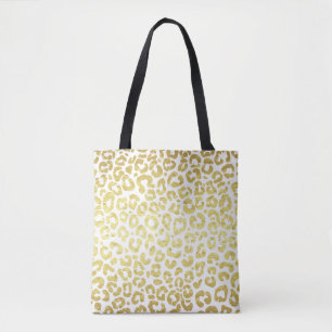 Chic Modern Gold White Leopard Jaguar Cheetah