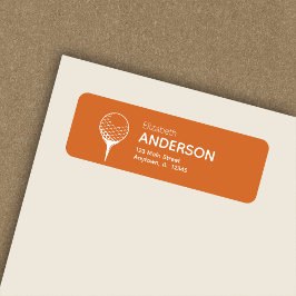 Chic Modern Golf Ball & T-Shirt Orange Rücksendead