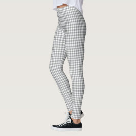 Chic Modern Gray Buffalo Kariert Leggings