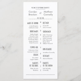 Chic Modern Gray | Rackkarte für das White Wedding Programm