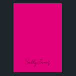 Chic Modern Hot Pink und Black Signature Name Tischnummer<br><div class="desc">Hübsche Feineinstellung des Farbcodes für den Hot-Pink-Hintergrund mit einem personalisierten Textdesign aus schwarzem Buchstaben. Passen Sie den eleganten Kalligrafiestil,  die Größe und die Farbe je nach Bedarf an.</div>