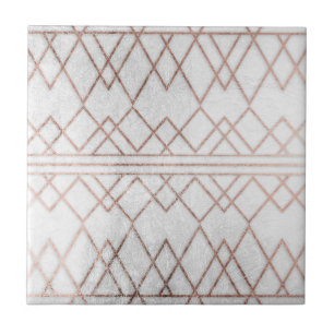 Chic Modern Imitats Rose Gold Geometrische Dreieck Fliese