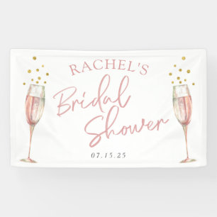 Chic Modern Kalligraphie mimosa bridal Begrüßungsz Banner
