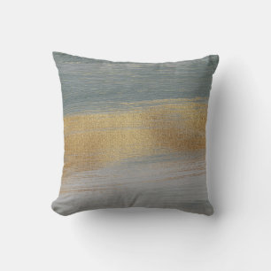 Chic Modern Light Grau Abstrakte Pinselstriche Kissen