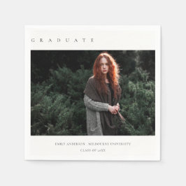 CHIC MODERN MINIMAL CLEAN CUSTOM FOTO ABSCHLUSS SERVIETTE