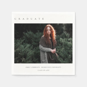 CHIC MODERN MINIMAL CLEAN CUSTOM FOTO ABSCHLUSS SERVIETTE