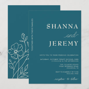 Chic Modern Minimal Wedding Einladung