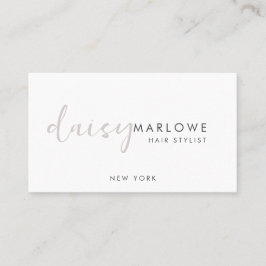Chic Modern Minimalistisch Hair Stylist Visitenkarte