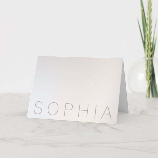 Chic Modern Minimalistisch Silver (Vorderseite)
