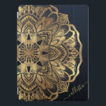 Chic Modern Navy Blue Gold Mandala iPad Pro Hülle<br><div class="desc">Dieses schicke und böhmisch inspirierte Design ist perfekt für eine stilvolle und trendige Frau. Es verfügt über ein Imitat gedruckt Goldfolie handgezeichnet Mandala auf einer einfachen und modernen dunklen Marine zu dunkelblauen ombre Farbverlauf Hintergrund. Es ist hübsch, boho, hübsch, elegant und luxuriös. Passen Sie dieses Design einfach mit Ihrem eigenen...</div>