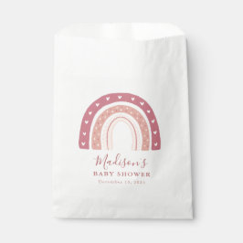 Chic Modern Pastel Pink Rainbow Baby Dusche Geschenktütchen
