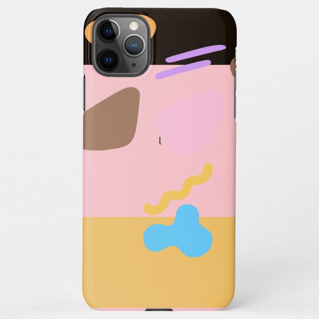 Chic Modern Pink Brush iPhone 11 Pro Max Fall iPhone Hülle (Rückseite)