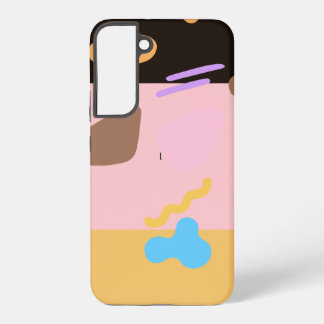 Chic Modern Pink Teal Brush Samsung Galaxy S10 Hülle