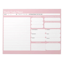 Chic Modern rosa Tagesplaner To Do List Notizblock