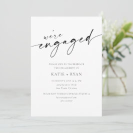 Chic Modern Script Engagement Party Einladungen