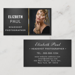 Chic Modern Script Typografy Simple Fotograf Visitenkarte