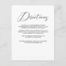 Chic Modern Script Wedding Directors Enclosure Begleitkarte