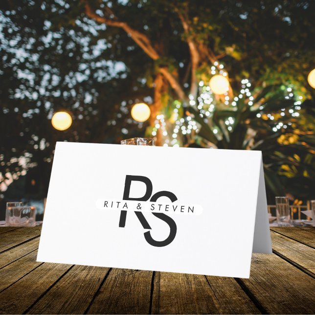 Chic Modern Script Wedding Tischnummer Platzkarte (Von Creator hochgeladen)