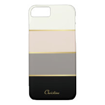 Chic Modern Stripes Muster mit Namen