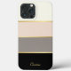 Chic Modern Stripes Muster mit Namen Case-Mate iPhone Hülle (Back)