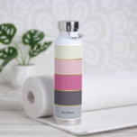 Chic Modern Stripes Personalisiert Trinkflasche<br><div class="desc">Personalisieren Sie dieses Design mit Ihrem Namen oder Ihren Initialen.</div>