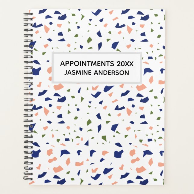 Chic Modern Terrazzo 2024 Wochentags Planer (Vorderseite)