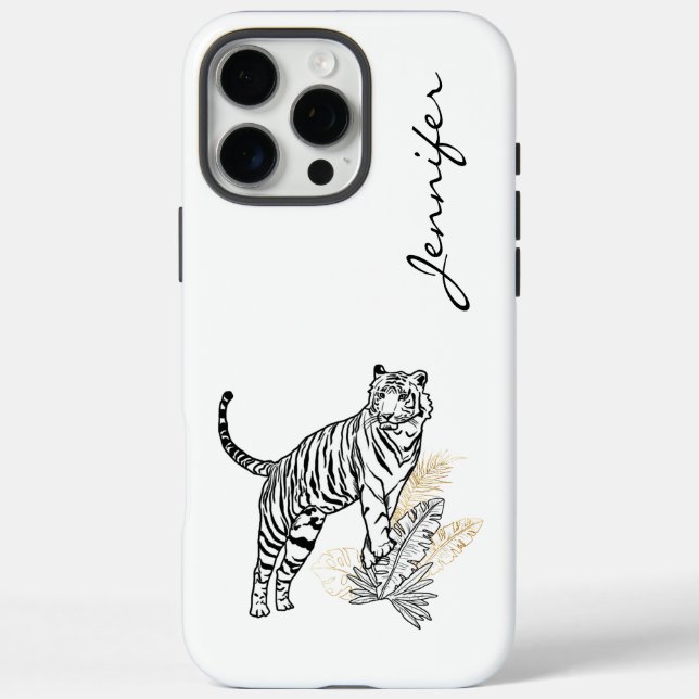 Chic Modern Tiger iPhone Case-Mate iPhone Hülle (Rückseite)