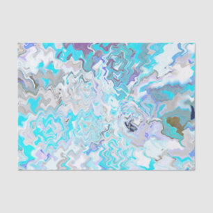Chic Modern Turquoise & Blue Abstract Design Seidenpapier