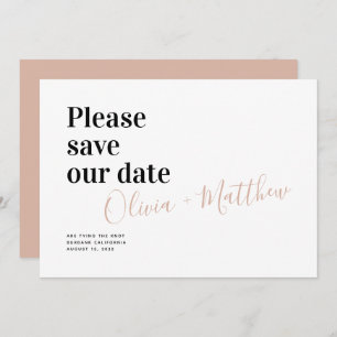 Chic Modern Typografy Save the Date