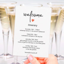 Chic Modern Wedend Weekend Tour und Willkommen