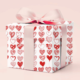 Chic Modern Whimsical Liebe Herz Valentinstag Geschenkpapier