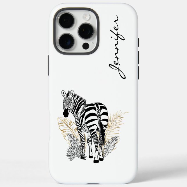 Chic Modern Zebra iPhone Case-Mate iPhone Hülle (Rückseite)