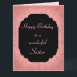 Chic moderne rosa Stars Happy Birthday Sister Karte<br><div class="desc">Stilvoll und elegant rosa moderne Happy Birthday Sister Design Grußkarte.</div>