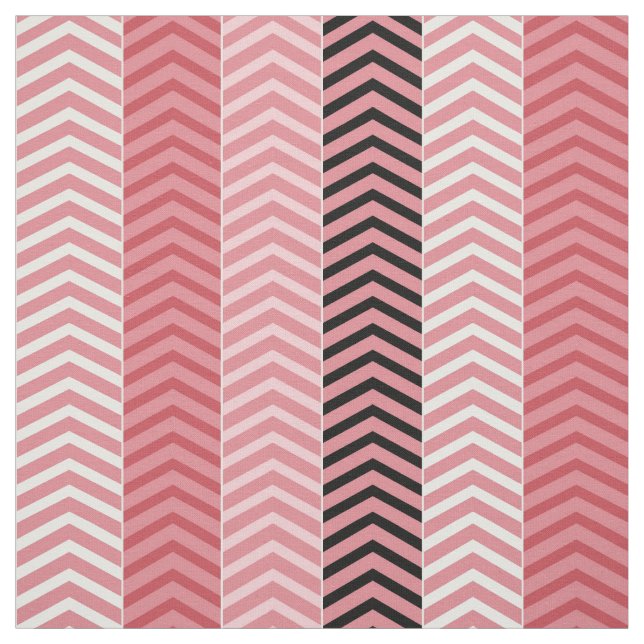 Chic-moderne rosa veränderte Zickzack Streifen Stoff (Muster)