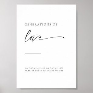 Chic + Moderne Skriptgenerationen Liebe Signierung Poster