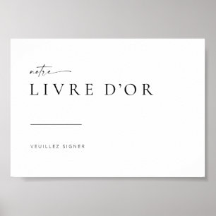 Chic + Modernes Gästebuchzeichen   Französisch Poster