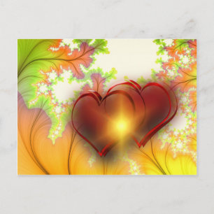 Chic modernes Herzdesign Muster Accessoires, Liebe Postkarte